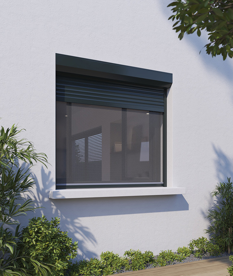 Volet-roulant-moustiquaire-integree-Sous-linteau-Anthracite-coffre-Pan-coupe-1
